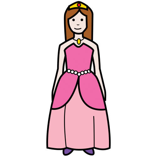 Pictograma de princesa para niños con TEA