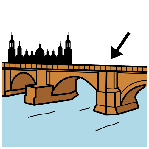 Pictograma de puente para niños con autismo y TEA