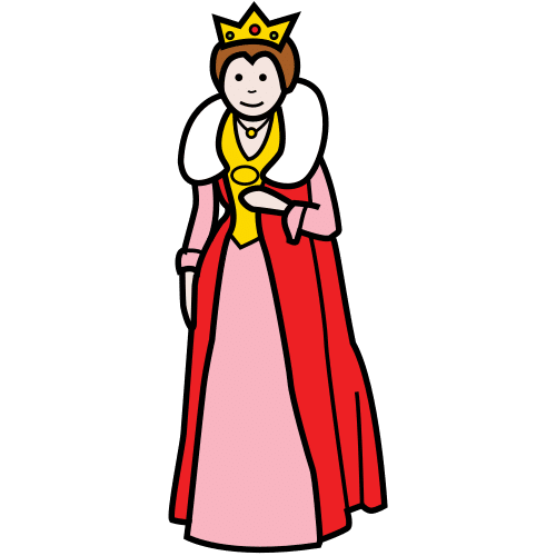 Pictograma de reina para niños con TEA