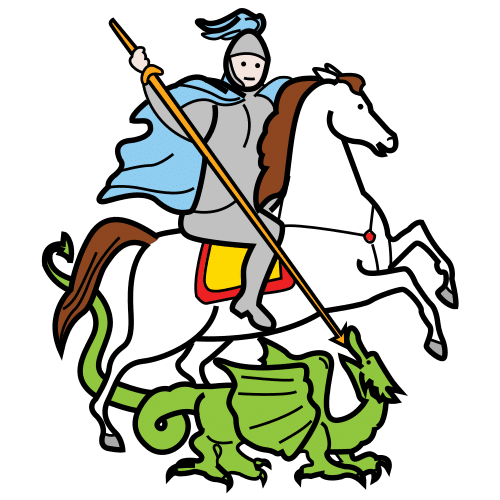 Pictograma de San Jorge para niños con TEA