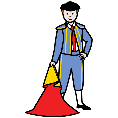 Pictograma de torero para niños con autismo y TEA