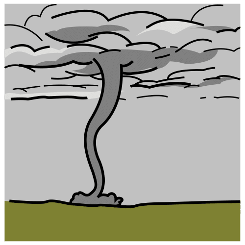 Pictograma de tornado para niños con TEA