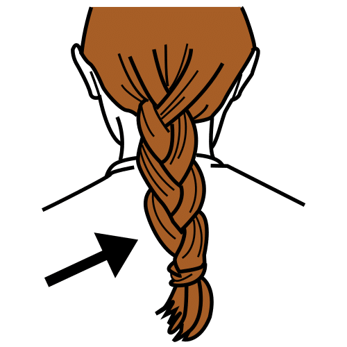 Pictograma de trenza para niños con autismo y TEA