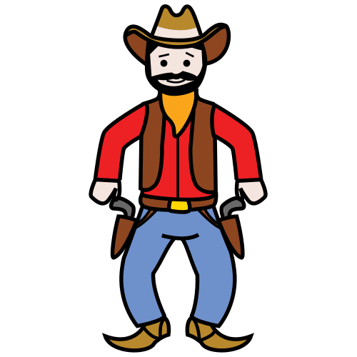 Pictograma de vaquero para niños con autismo y TEA