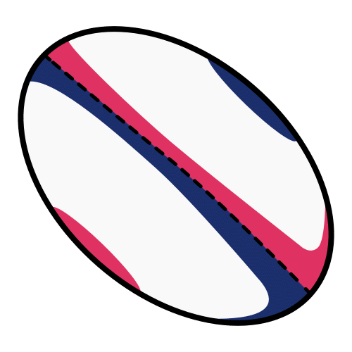 Pictograma de balón de rugby para niños con autismo y TEA
