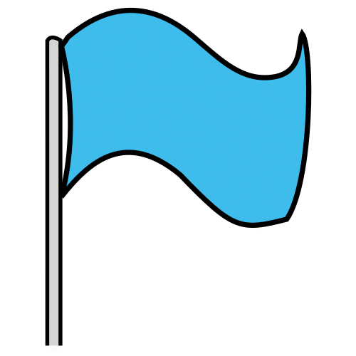 Pictograma de bandera para niños con TEA