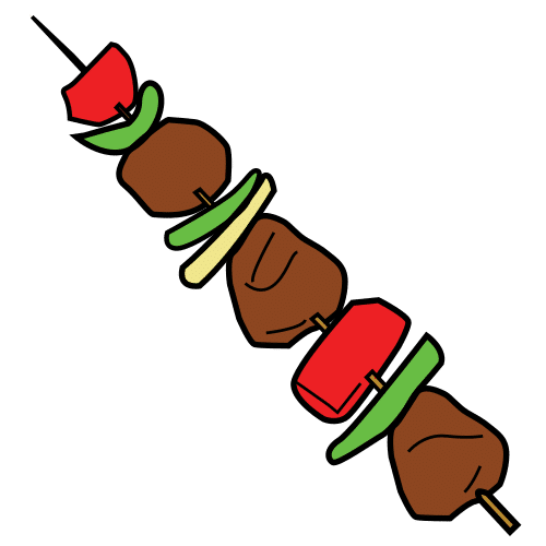 Pictograma de brocheta mixta para niños con autismo y TEA