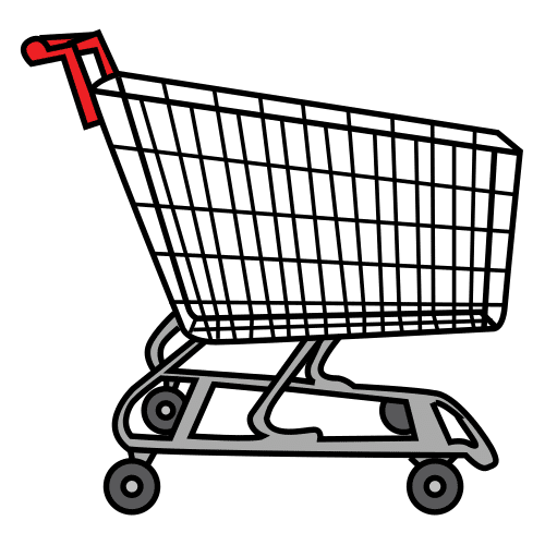 Pictograma de carrito de la compra para niños con TEA