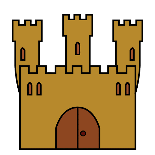 Pictograma de castillo para niños con autismo y TEA