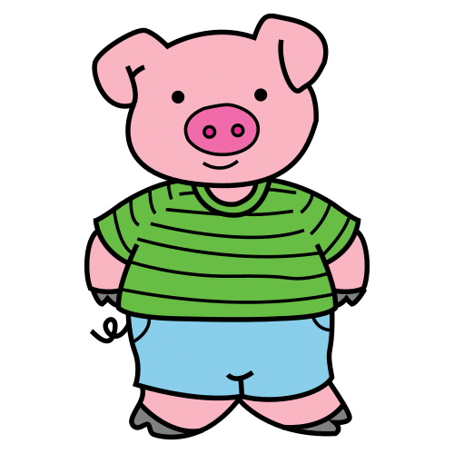 Pictograma de cerdito para niños con autismo y TEA