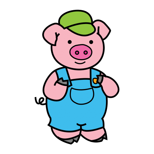 Pictograma de cerdito para niños con autismo y TEA