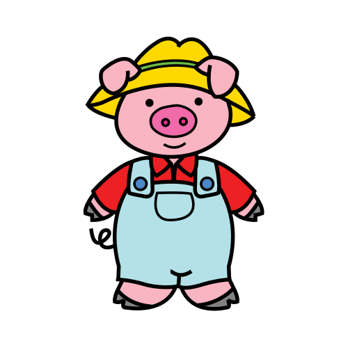 Pictograma de cerdito para niños con autismo y TEA