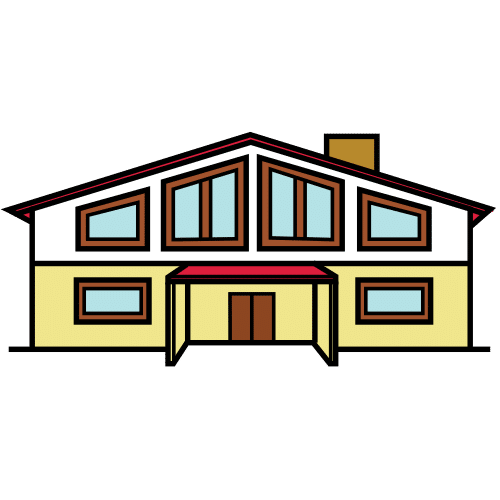 Pictograma de chalet para niños con autismo y TEA