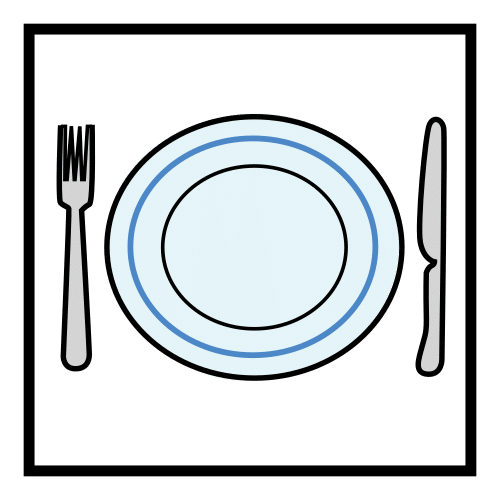 Pictograma de comedor para niños con TEA