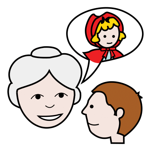 Pictograma de narrar para niños con autismo y TEA