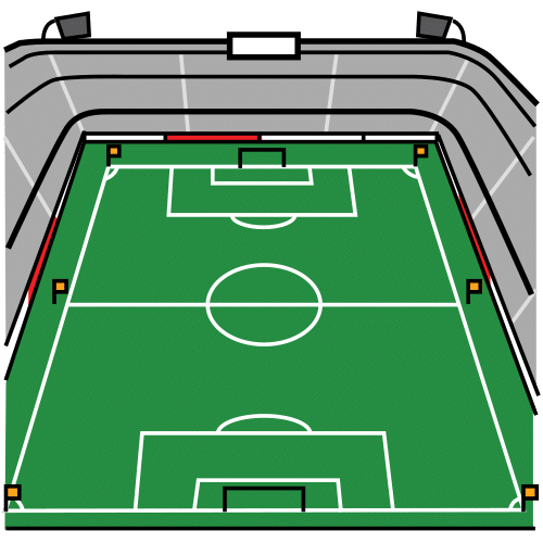 Pictograma de campo de fútbol para niños con TEA