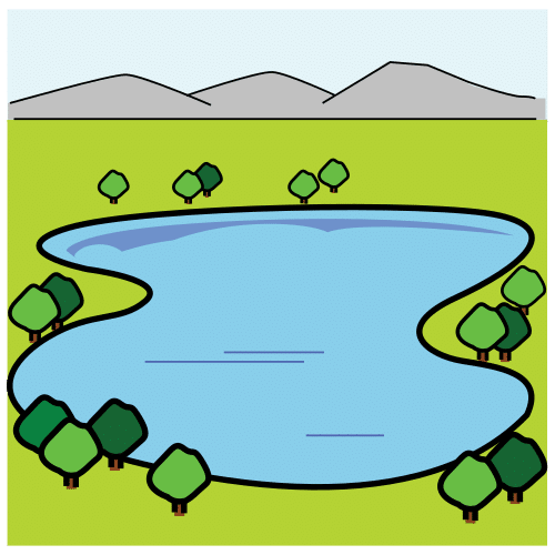 Pictograma de lago para niños con TEA