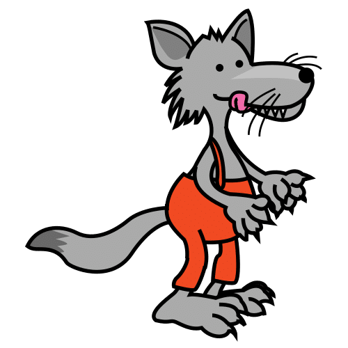 Pictograma de Lobo Feroz para niños con autismo y TEA