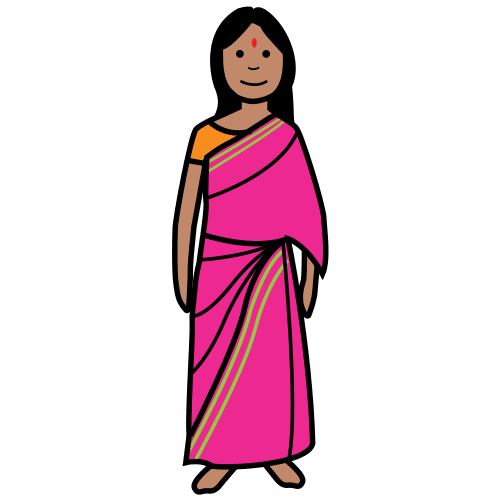 Pictograma de persona indígena de India para niños con autismo y TEA