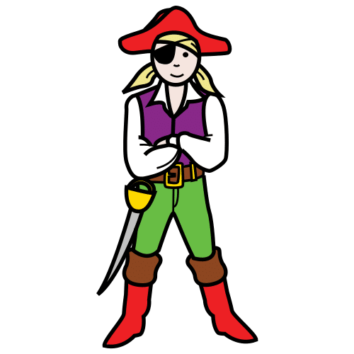 Pictograma de pirata para niños con TEA