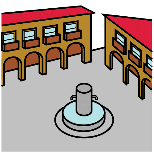 Pictograma de plaza para niños con TEA