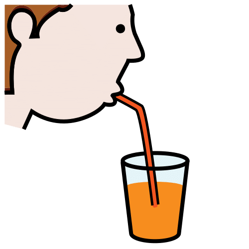 Pictograma de sorber para niños con TEA