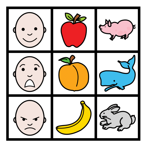 Pictograma de tablero de comunicación para niños con TEA