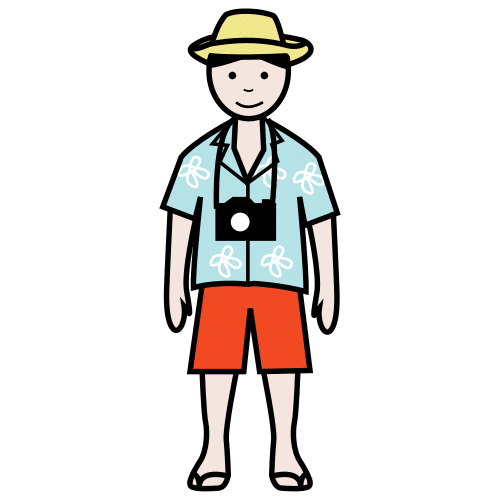 Pictograma de turista para niños con TEA
