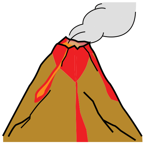 Pictograma de volcán para niños con TEA