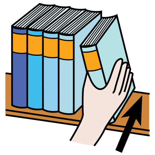 Pictograma de devolver un libro para niños con TEA