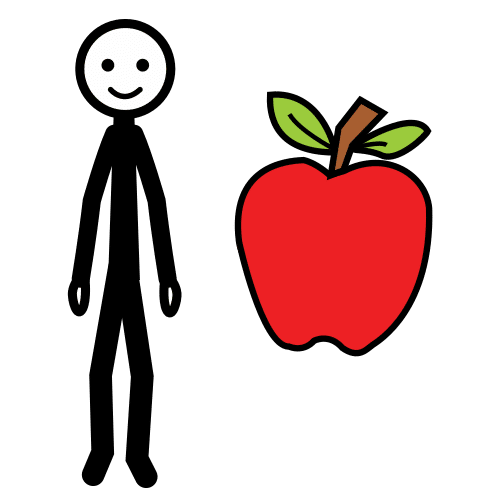 Pictograma de frutero para niños con autismo y TEA