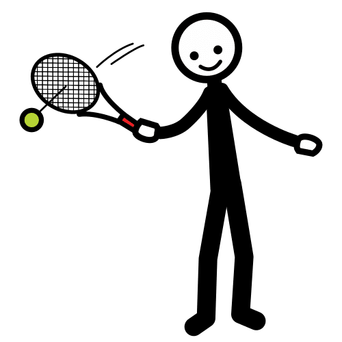 Pictograma de jugar al tenis para niños con TEA