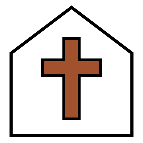 Pictograma de iglesia para niños con autismo y TEA