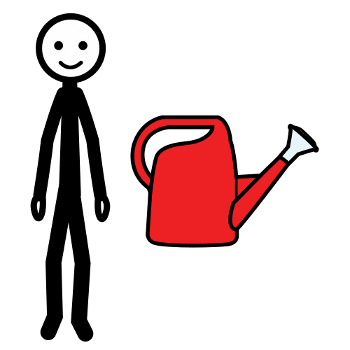 Pictograma de jardinero para niños con TEA