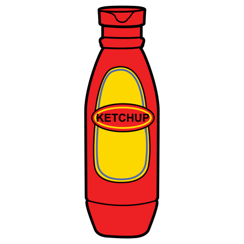 Pictograma de salsa ketchup para niños con TEA