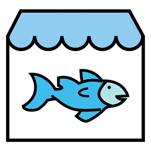 Pictograma de pescadería para niños con TEA