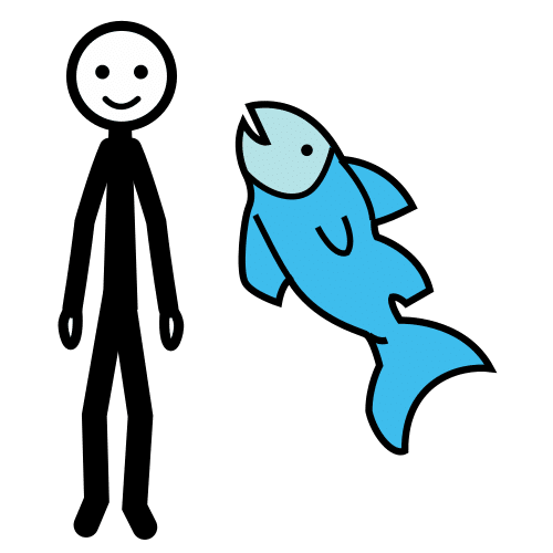 Pictograma de pescadero para niños con autismo y TEA