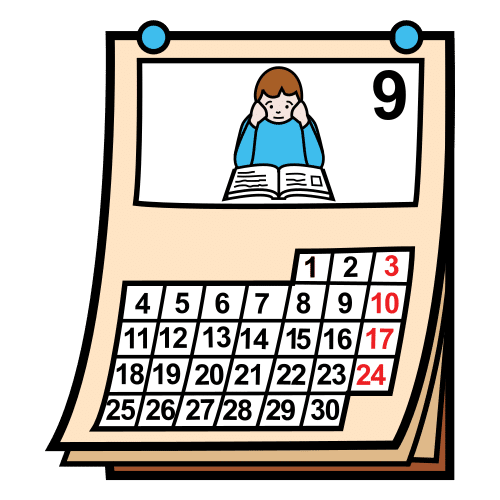 Pictograma de septiembre para niños con autismo y TEA