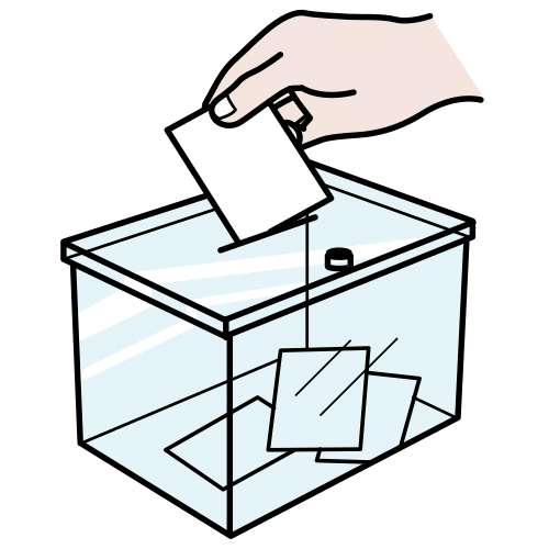 Pictograma de votar para niños con TEA