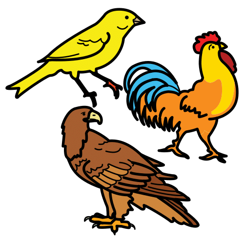 Pictograma de aves para niños con TEA