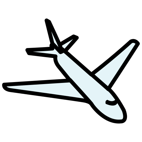 Pictograma de avión para niños con TEA