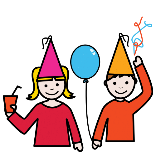 Pictograma de celebrar para niños con TEA