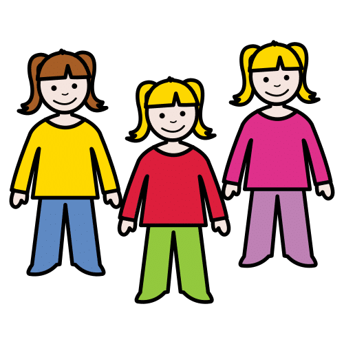 Pictograma de niñas para niños con TEA