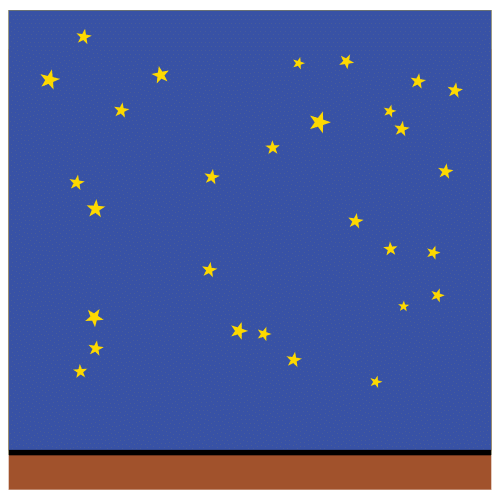 Pictograma de estrellas para niños con TEA
