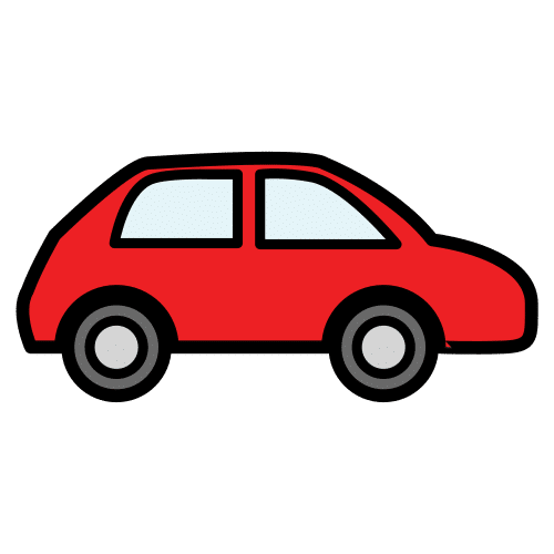 Pictograma de coche para niños con autismo y TEA