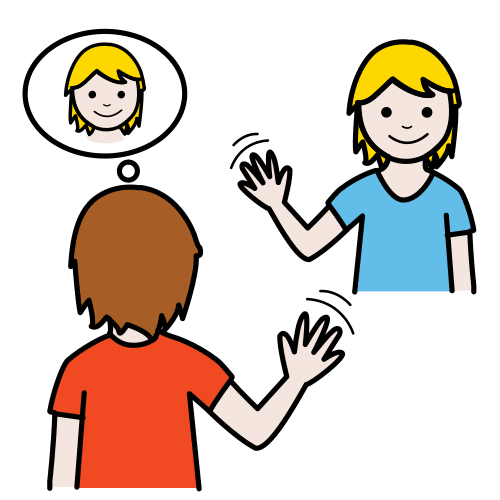 Pictograma de conocer para niños con autismo y TEA