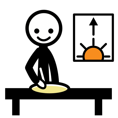 Pictograma de desayunar para niños con TEA
