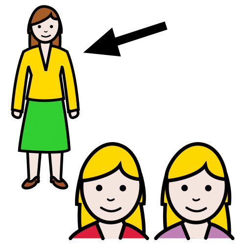 Pictograma de ella para niños con TEA