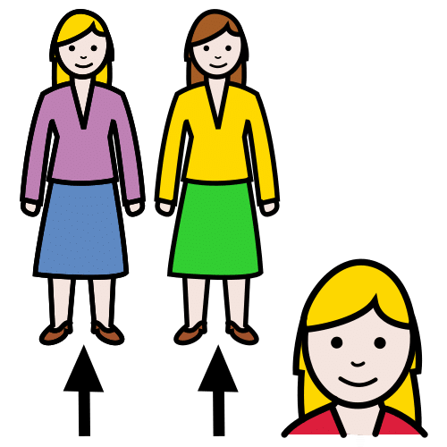 Pictograma de ellas para niños con TEA