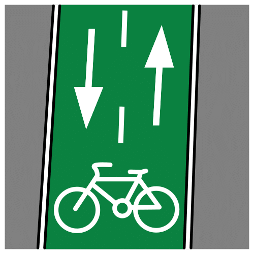 Pictograma de carril bici para niños con TEA